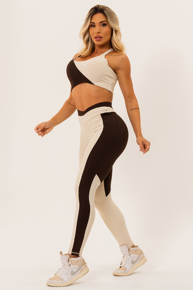 ZNG - LEGGINGS SIMETRY COFFEE - CIG798 ZNG - LEGGINGS SIMETRY COFFEE - CIG798