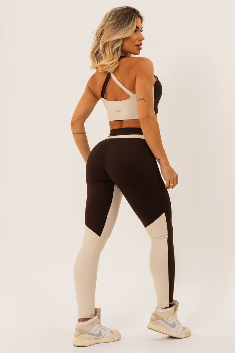 ZNG - LEGGINGS SIMETRY COFFEE - CIG798 ZNG - LEGGINGS SIMETRY COFFEE - CIG798