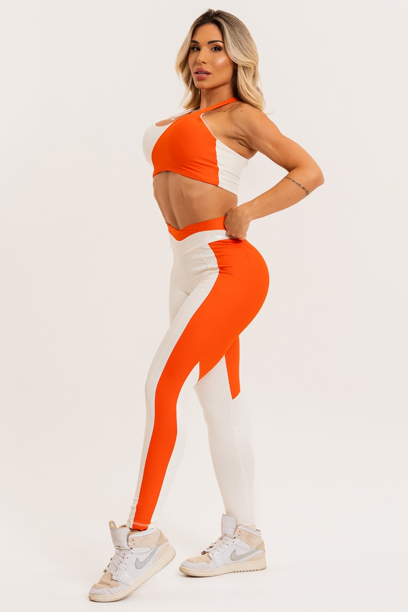 ZNG - LEGGINGS SIMETRY ORANGE - CIG799 ZNG - LEGGINGS SIMETRY ORANGE - CIG799
