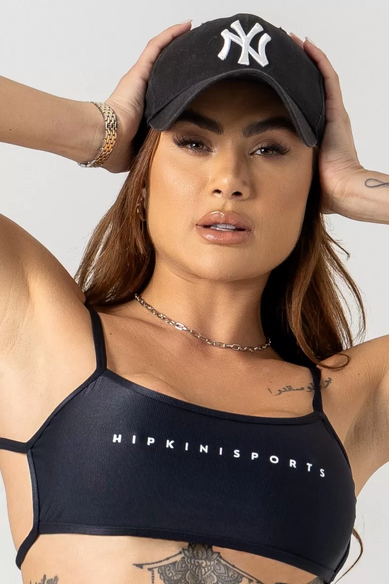 Hipkini - Black Era Gym Top with Silk - 33330803