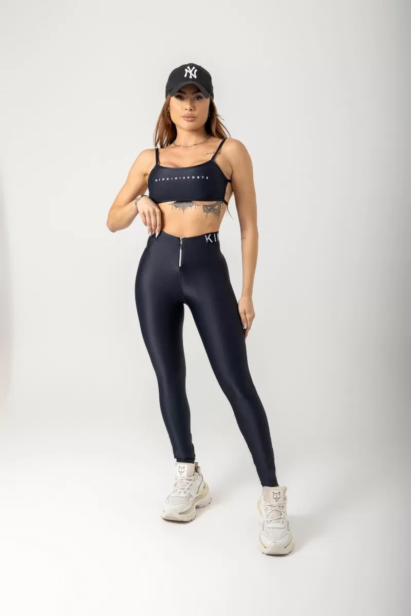 Hipkini - Black Era Gym Top with Silk - 33330803