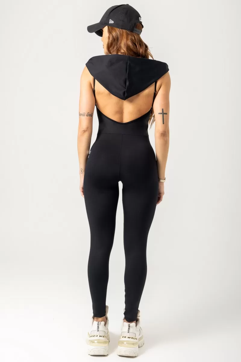 Hipkini - Gym Era Black Hooded Jumpsuit - 33330806
