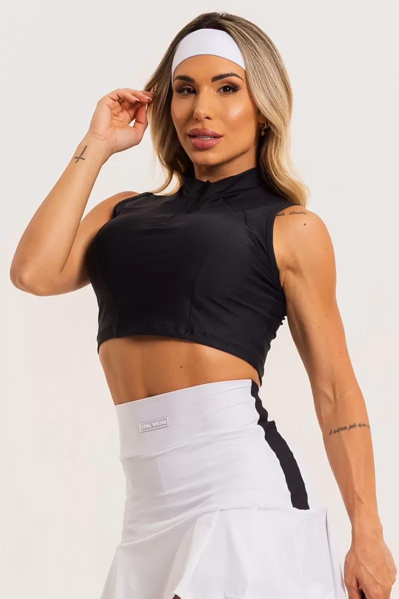 ZNG - BLACK DUNES CROPPED TOP - BLU285