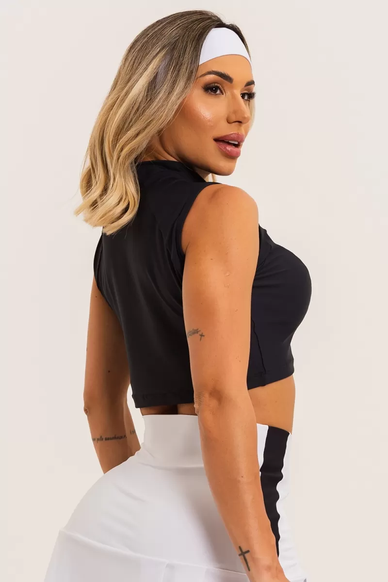 ZNG - BLACK DUNES CROPPED TOP - BLU285