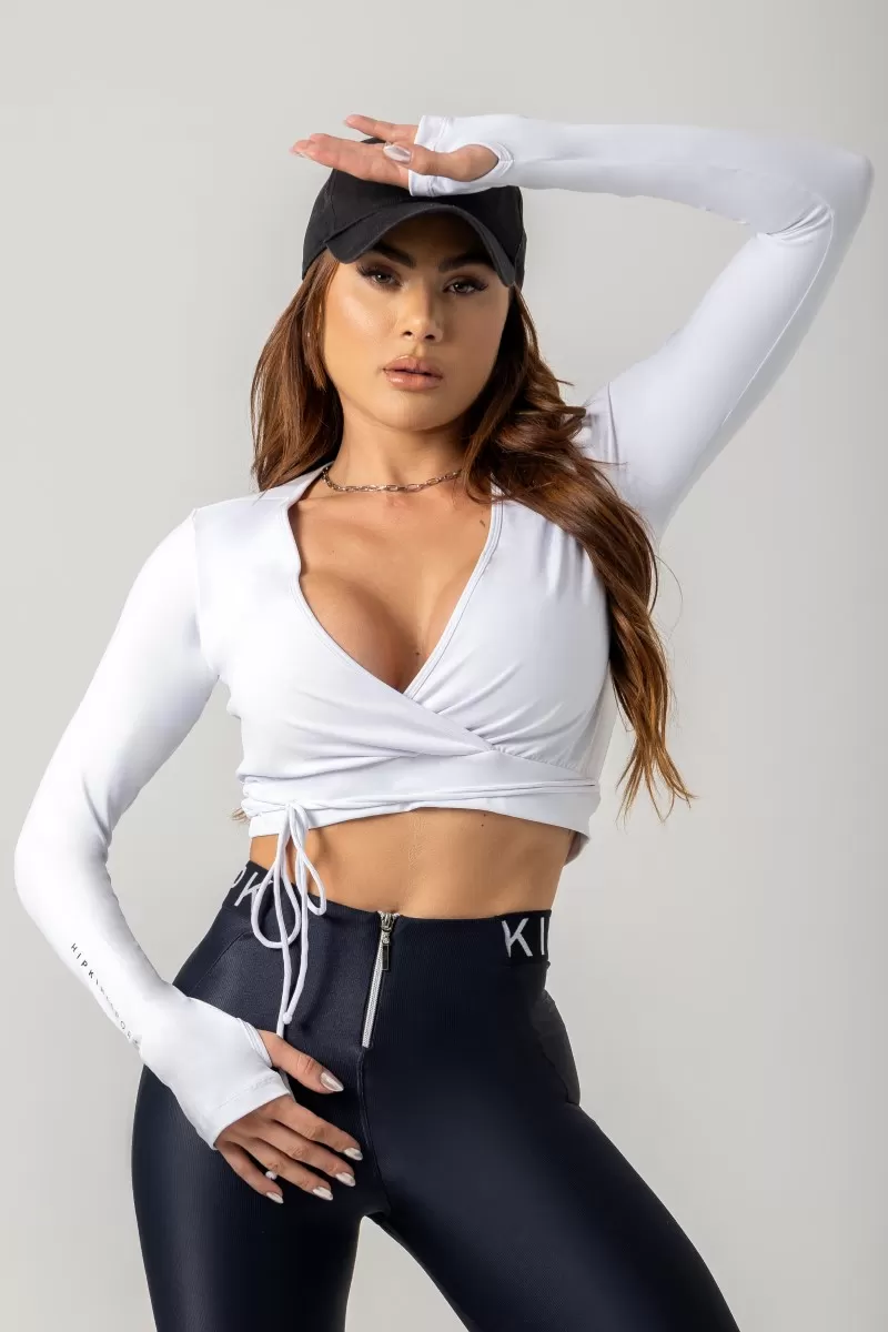 Hipkini - Cropped Gym Era White Long sleeve - 33330805