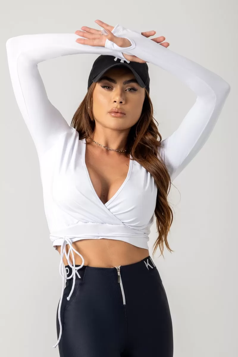 Hipkini - Cropped Gym Era White Long sleeve - 33330805