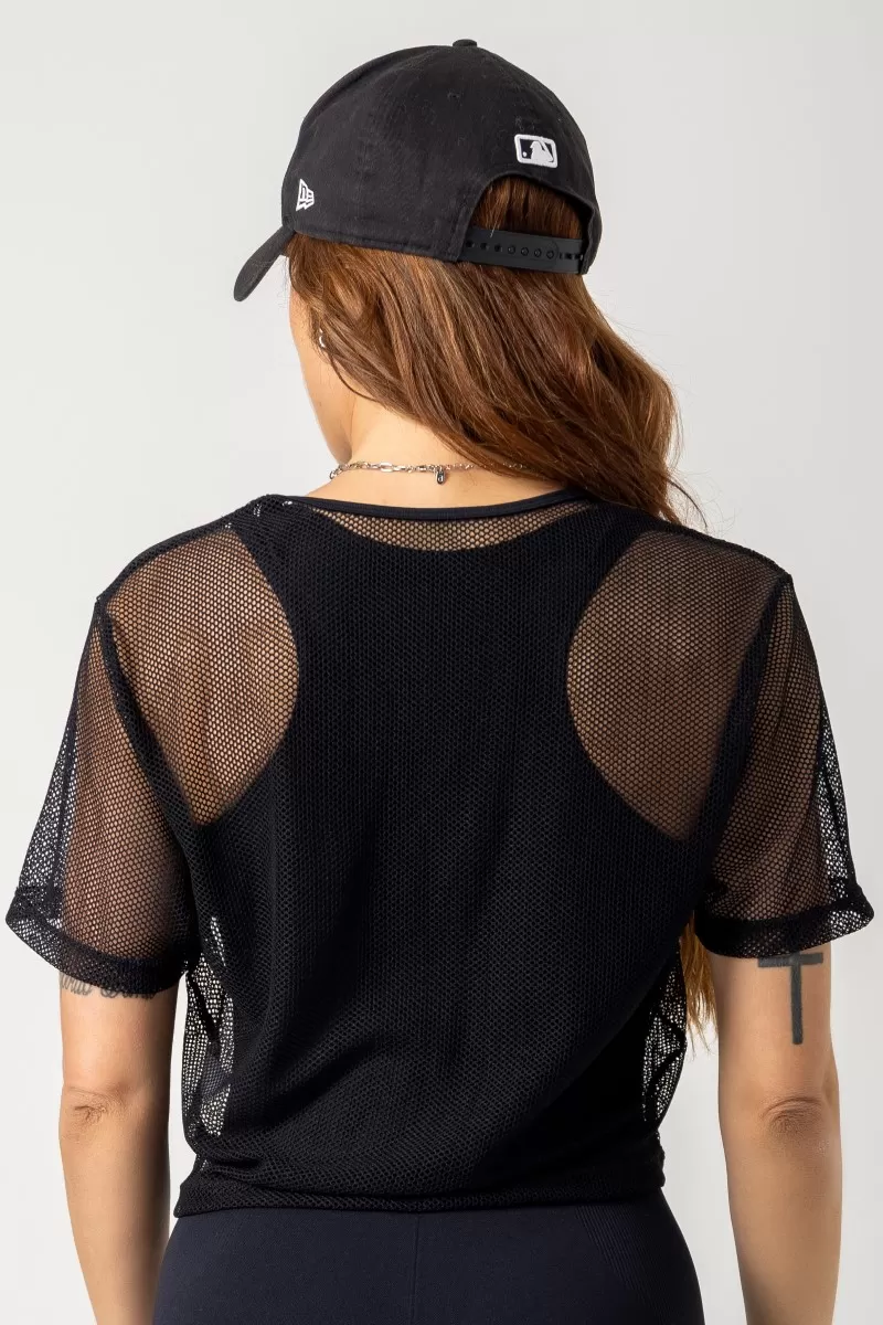Hipkini - Black Gym Era Short Sleeve Fishnet Shirt - 33330808