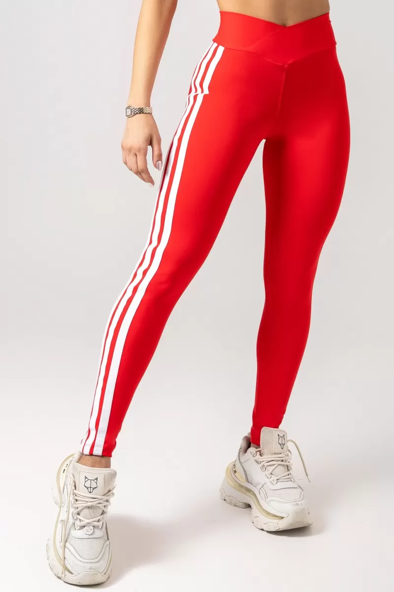 Hipkini - Red Era Gym Leggings with wrap waistband - 33330810