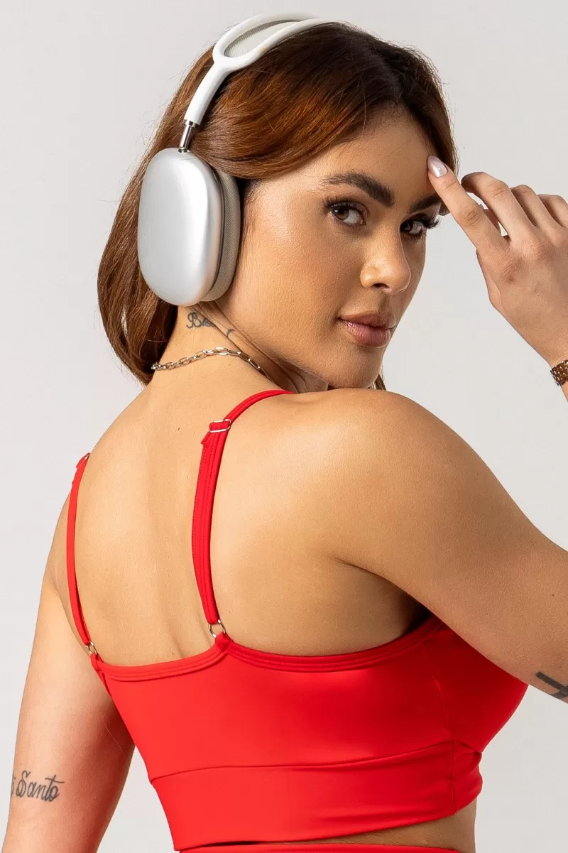 Hipkini - Top Gym Era Vermelho com Bojo - 33330812