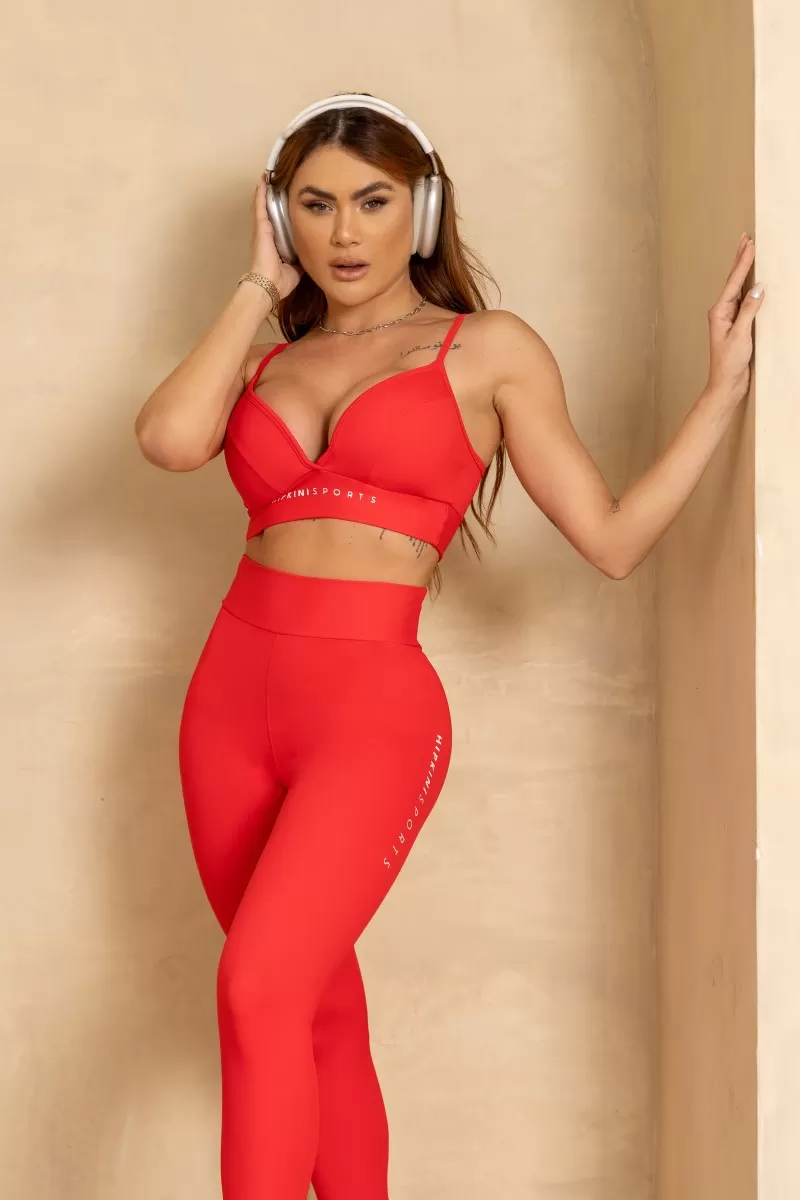 Hipkini - Top Gym Era Vermelho com Bojo - 33330812