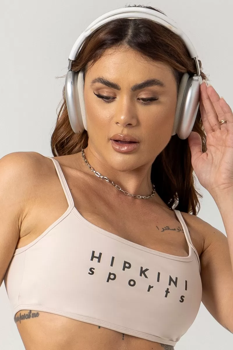 Hipkini - Era Cream Gym Top with silk - 33330822