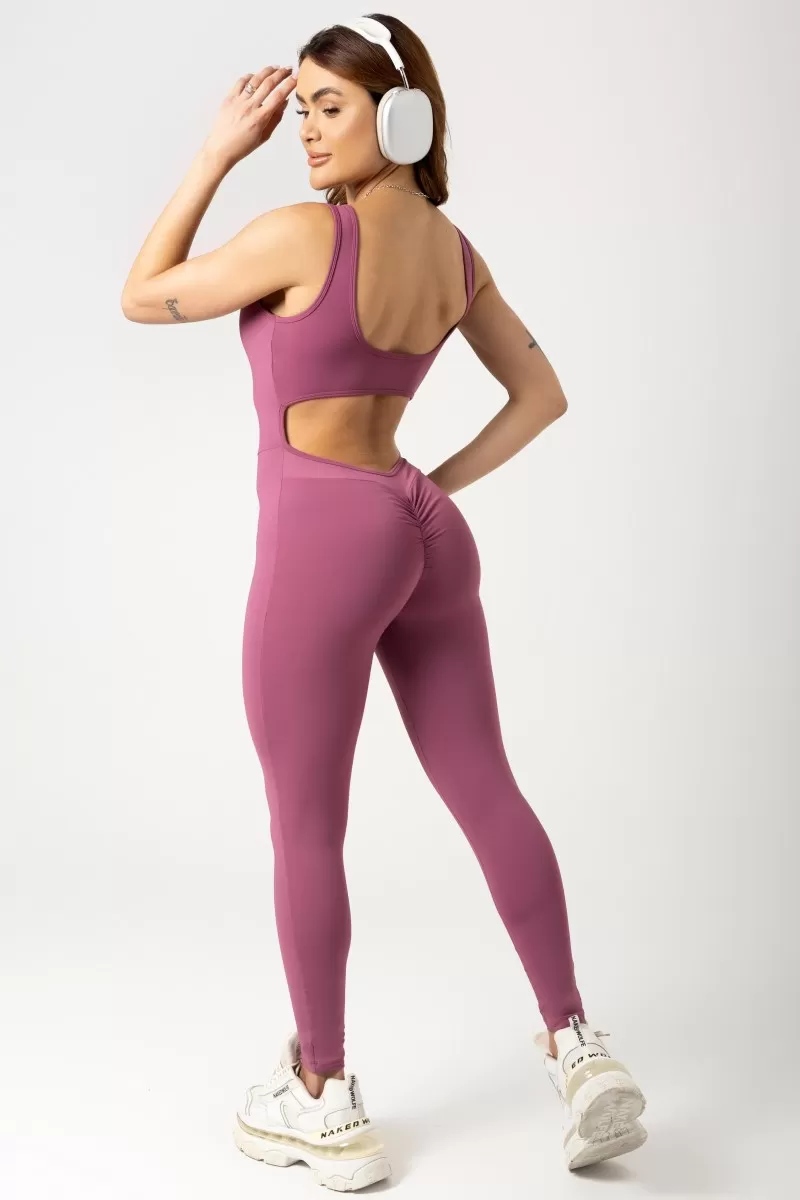 Hipkini - Gym Jumpsuit Era Burnt Pink - 33330818