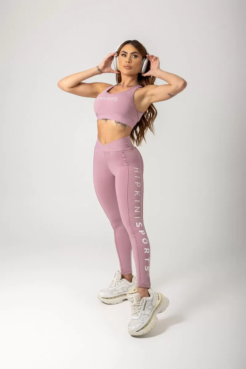 Hipkini - Gym Era Rose Gold Leggings with wrap waistband - 33330817 Hipkini - Gym Era Rose Gold Leggings with wrap waistband - 33330817