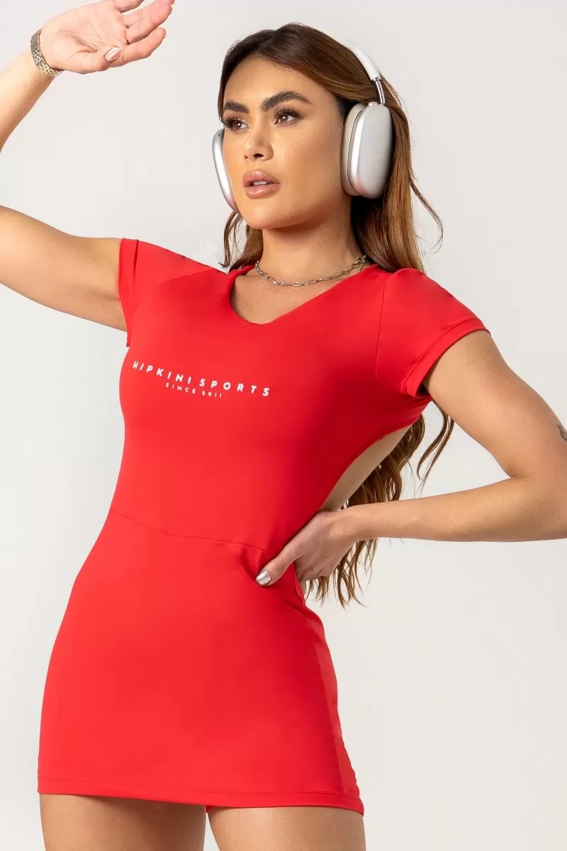 Hipkini - Red Era Gym Dress Short Sleeve with Shorts - 33330815