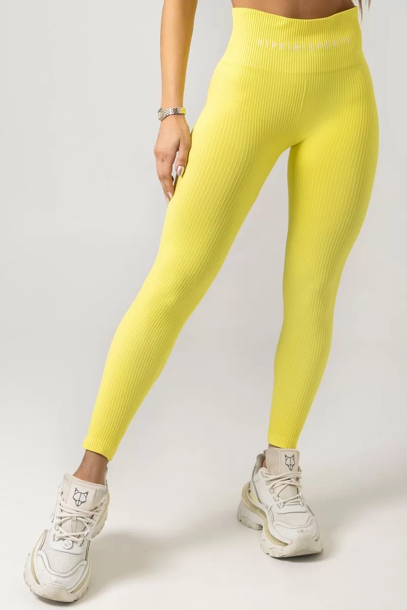Hipkini - Seamless Gym Era Textured Yellow Leggings - 33330990 Hipkini - Seamless Gym Era Textured Yellow Leggings - 33330990
