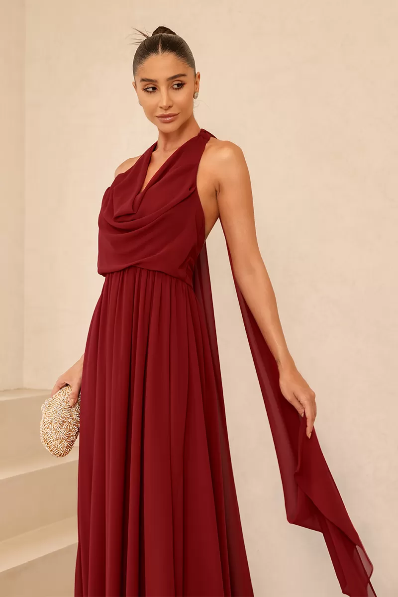 Dot Clothing - Dress Dot Clothing Monica Longo Bordo - 2517BORDO Dot Clothing - Dress Dot Clothing Monica Longo Bordo - 2517BORDO