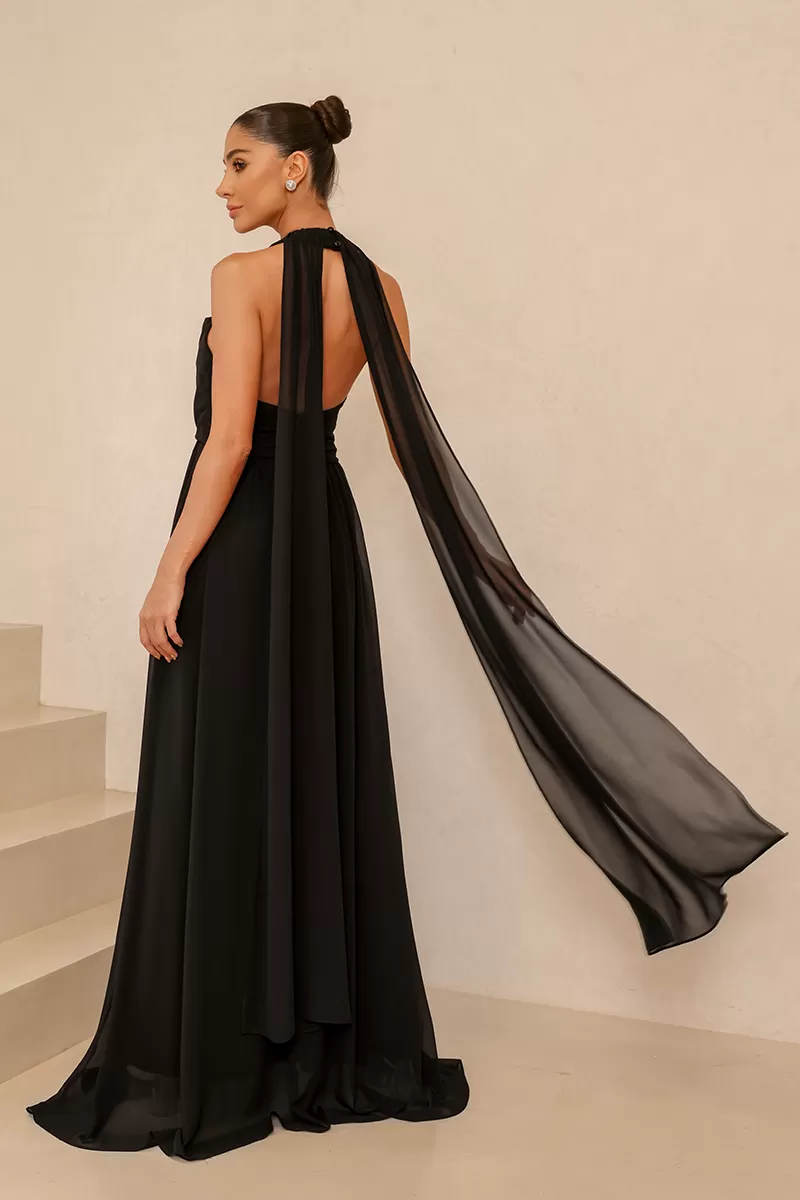 Dot Clothing - Dress Dot Clothing Monica Longo Preto - 2517PRETO Dot Clothing - Dress Dot Clothing Monica Longo Preto - 2517PRETO