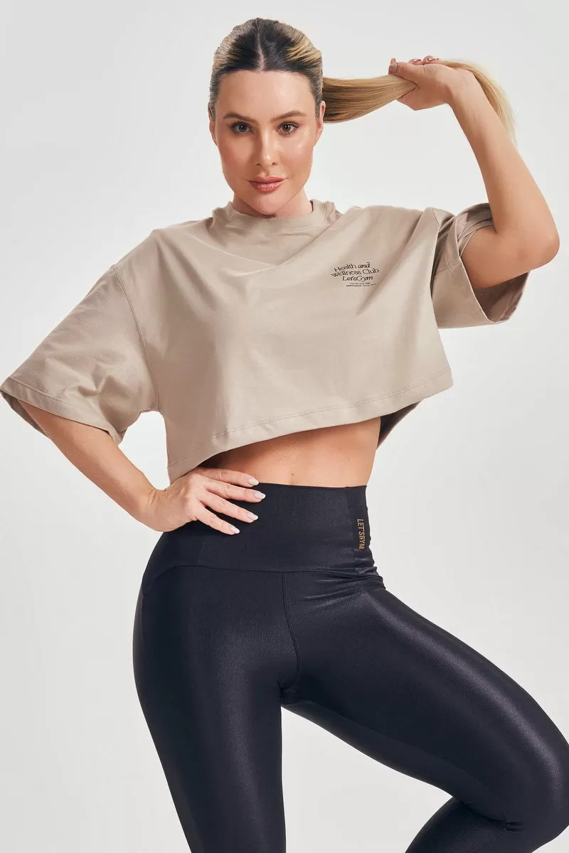 Lets Gym - Nude Oversized Crop Top - 2552ND Lets Gym - Nude Oversized Crop Top - 2552ND