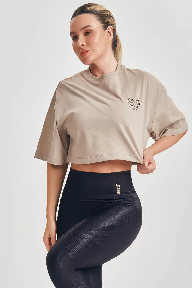 Lets Gym - Nude Oversized Crop Top - 2552ND Lets Gym - Nude Oversized Crop Top - 2552ND