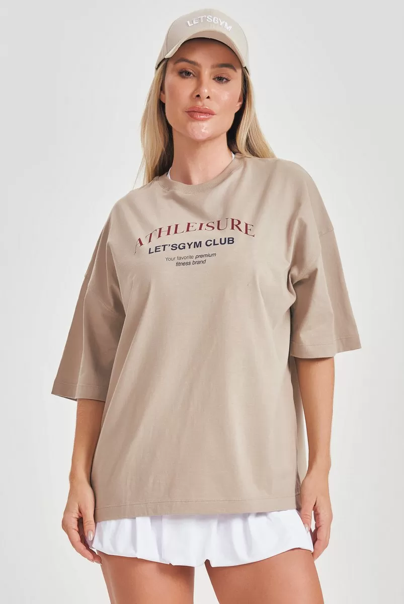 Lets Gym - Oversized T-Shirt Start Nude - 2553ND