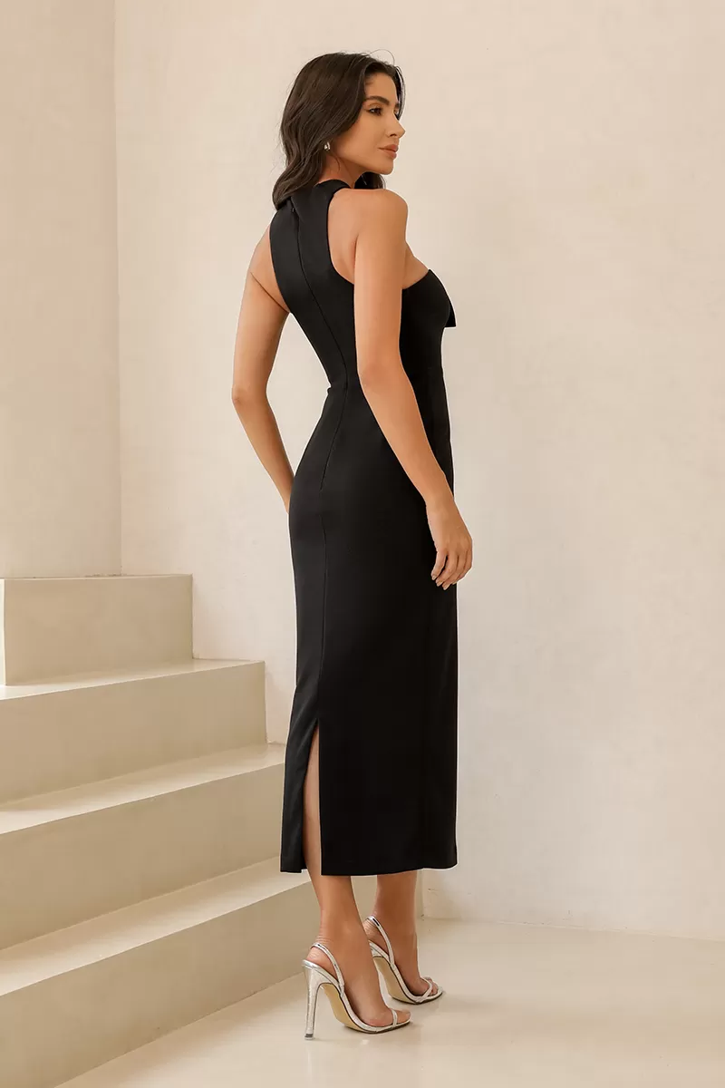 Dot Clothing - Dress Dot Clothing Serena Midi Chocker Black - 2545PRETO Dot Clothing - Dress Dot Clothing Serena Midi Chocker Black - 2545PRETO