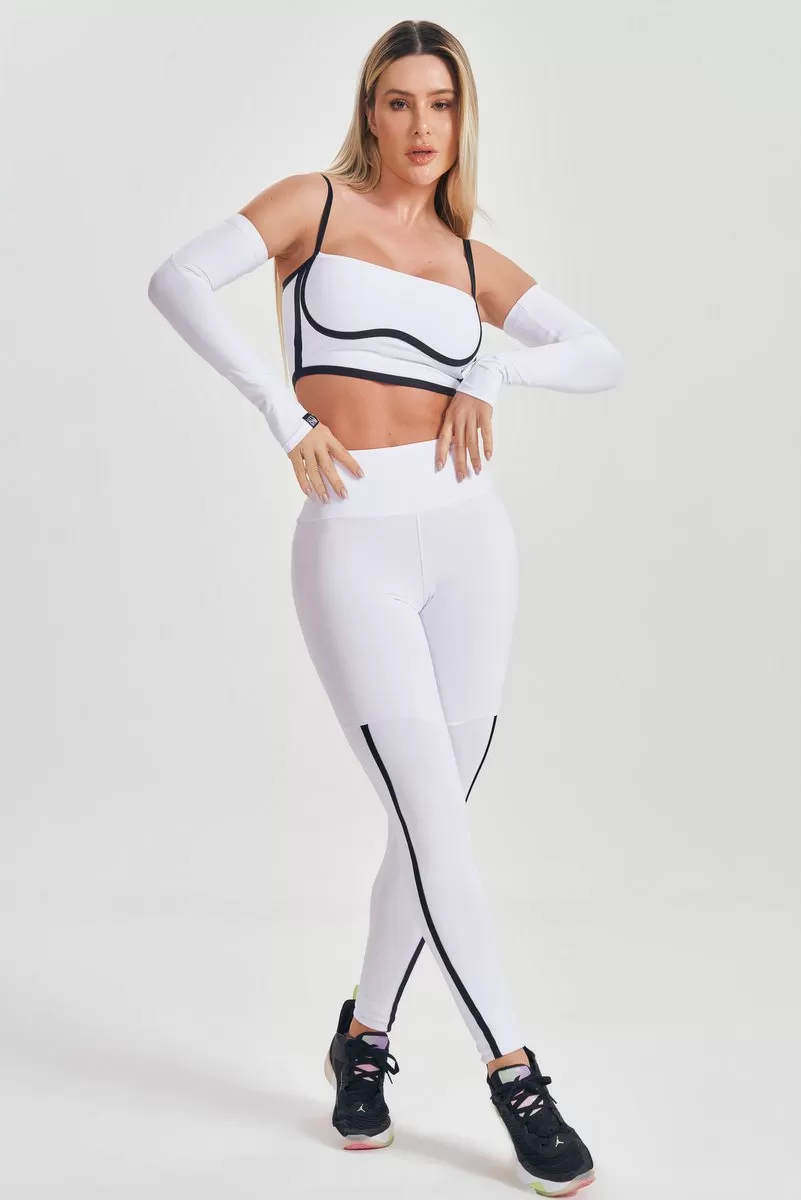 Lets Gym - White Start Leggings - 2548BR Lets Gym - White Start Leggings - 2548BR