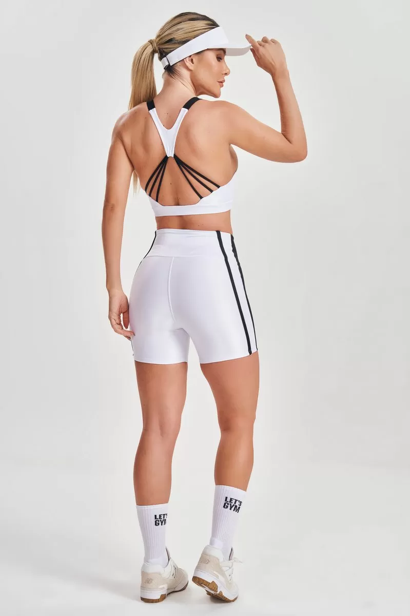 Lets Gym - White Flex Shorts - 2530BR Lets Gym - White Flex Shorts - 2530BR