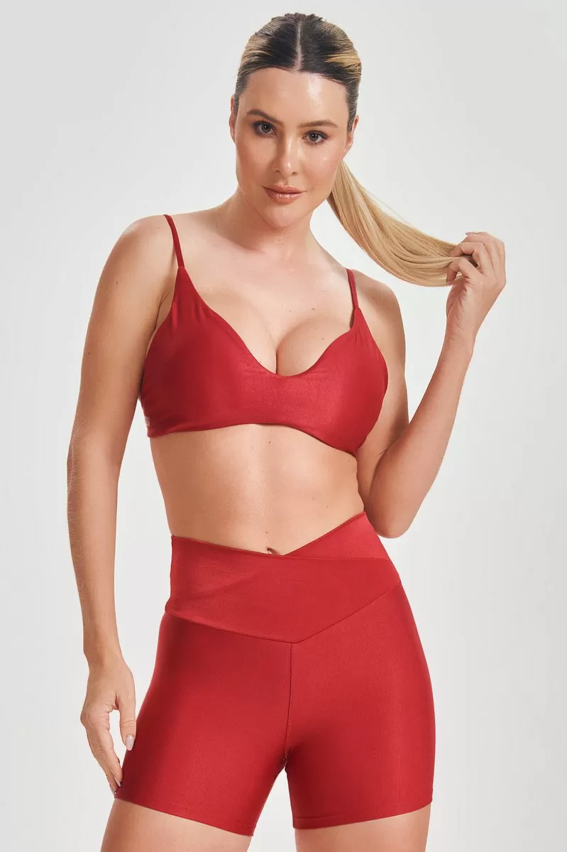 Lets Gym - Red Just Swim Top - 2554VM