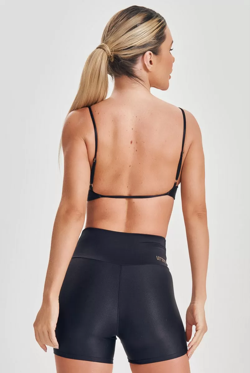Lets Gym - Just Black Swim Top - 2554PT Lets Gym - Just Black Swim Top - 2554PT