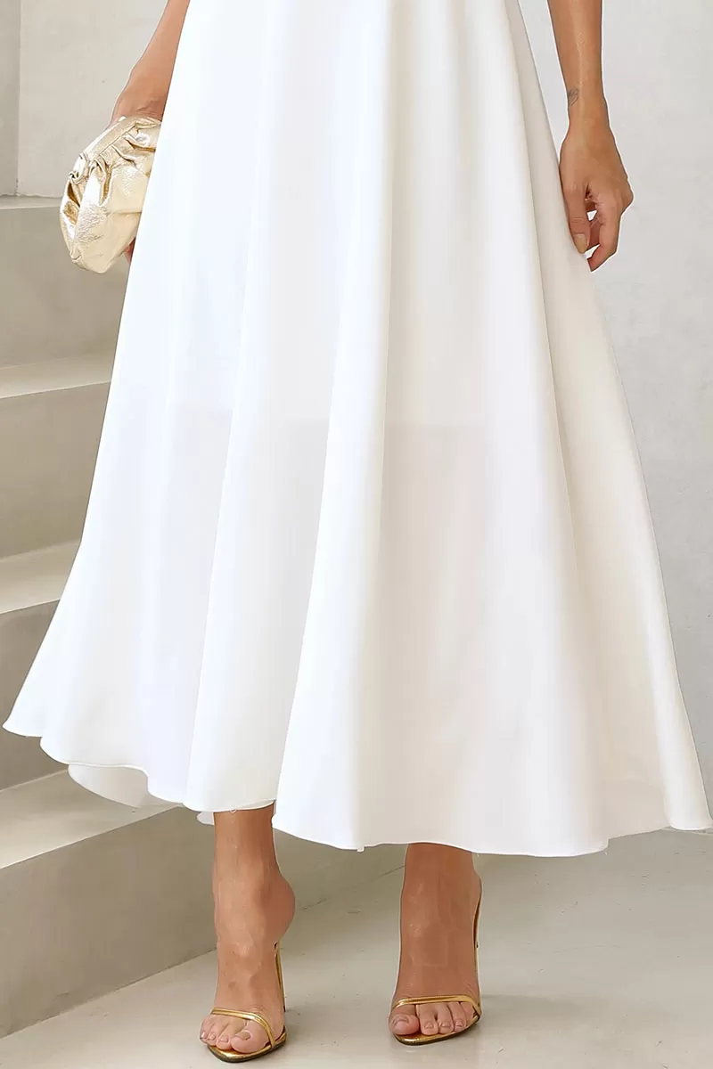 Miss Misses - Bruna Puff Sleeve Midi Dress with Off-White Fin - 54428030 Miss Misses - Bruna Puff Sleeve Midi Dress with Off-White Fin - 54428030