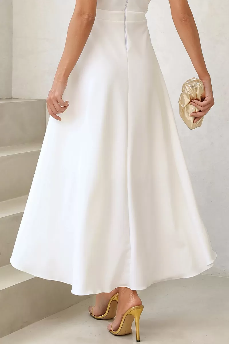 Miss Misses - Bruna Puff Sleeve Midi Dress with Off-White Fin - 54428030 Miss Misses - Bruna Puff Sleeve Midi Dress with Off-White Fin - 54428030