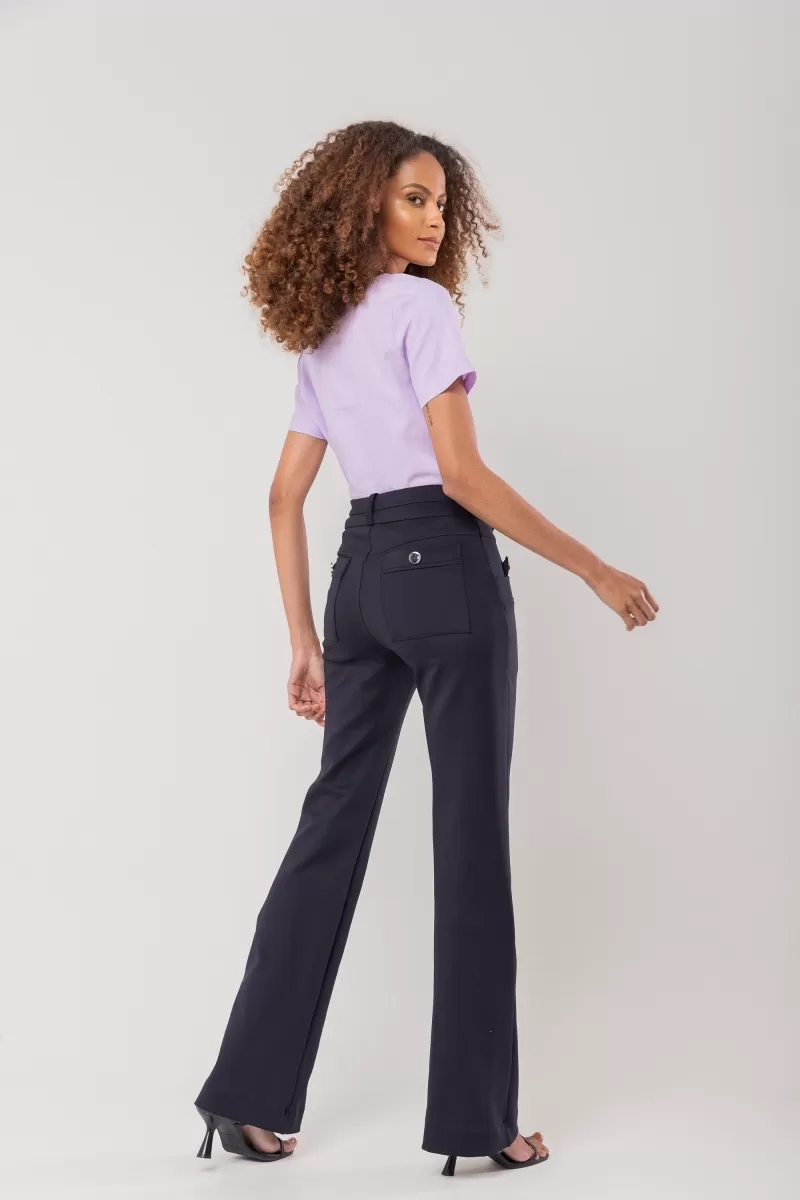 Hidrogênio - FLARE PANTS WITH BLACKBERRY LAPELS - 20123001 Hidrogênio - FLARE PANTS WITH BLACKBERRY LAPELS - 20123001