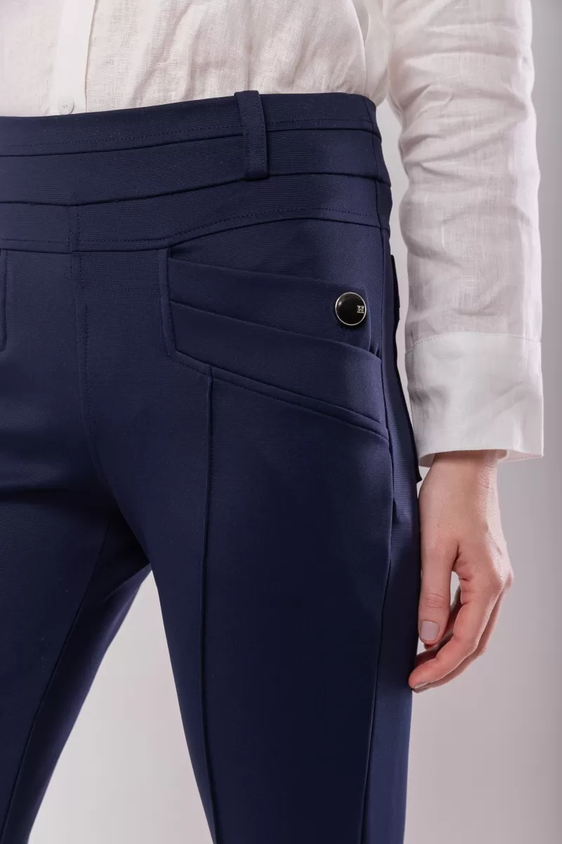Hidrogênio - FLARE PANTS WITH NAVY BLACKBERRY LAPELS - 20123004 Hidrogênio - FLARE PANTS WITH NAVY BLACKBERRY LAPELS - 20123004