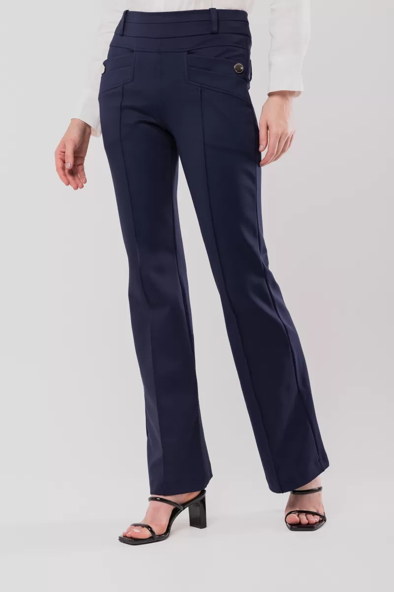 Hidrogênio - FLARE PANTS WITH NAVY BLACKBERRY LAPELS - 20123004 Hidrogênio - FLARE PANTS WITH NAVY BLACKBERRY LAPELS - 20123004