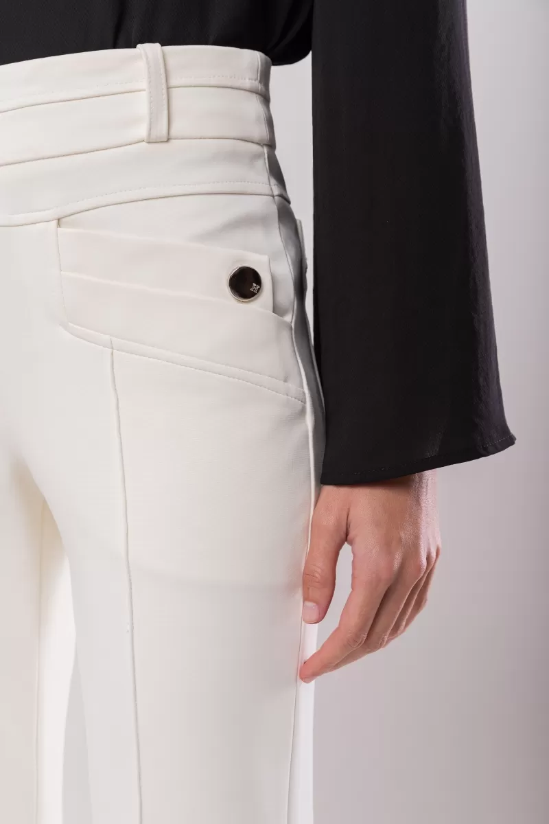 Hidrogênio - FLARE PANTS WITH LAPELS AMORA OFF WHITE - 20123018 Hidrogênio - FLARE PANTS WITH LAPELS AMORA OFF WHITE - 20123018
