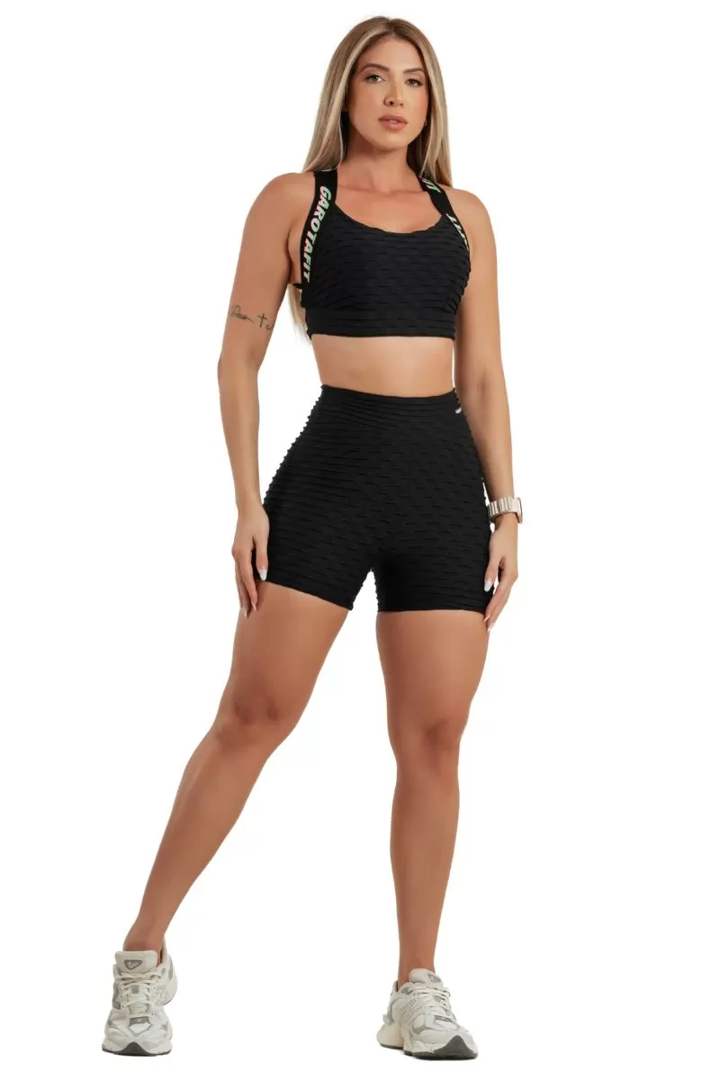 Garotafit - Riga Black Short Set - SCJ133AEAFL