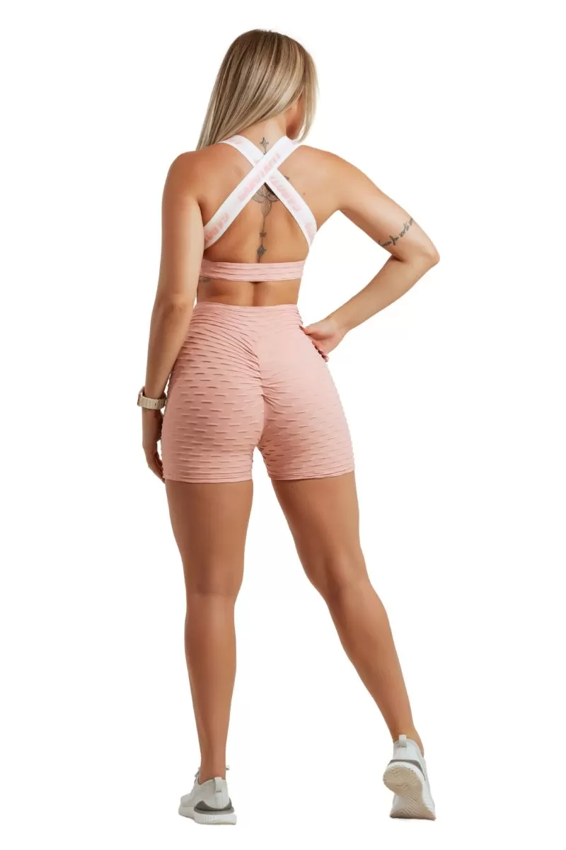 Garotafit - Riga Pink Short Set - SCJ133DEID