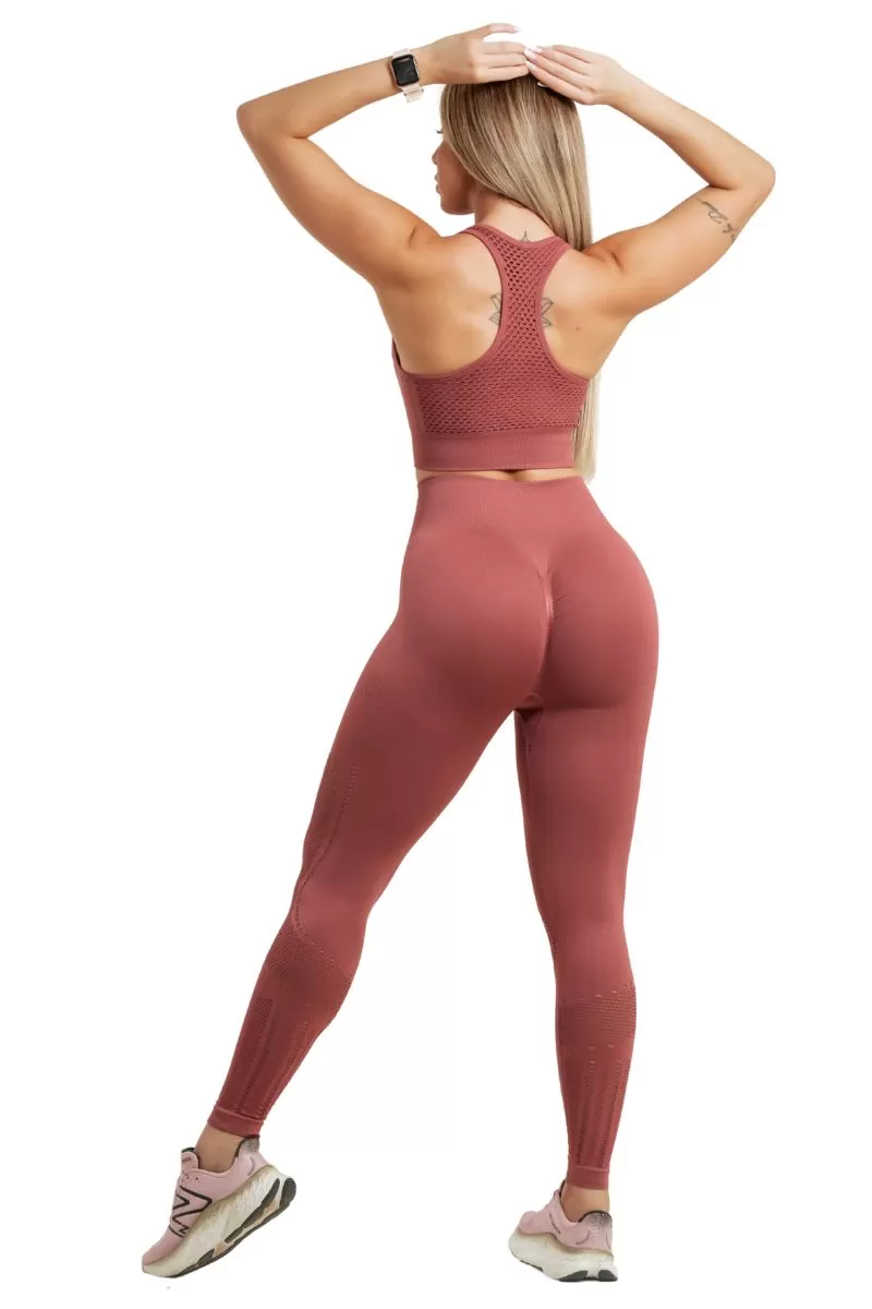 Garotafit - Nina Brown Seamless Set - FCS370M