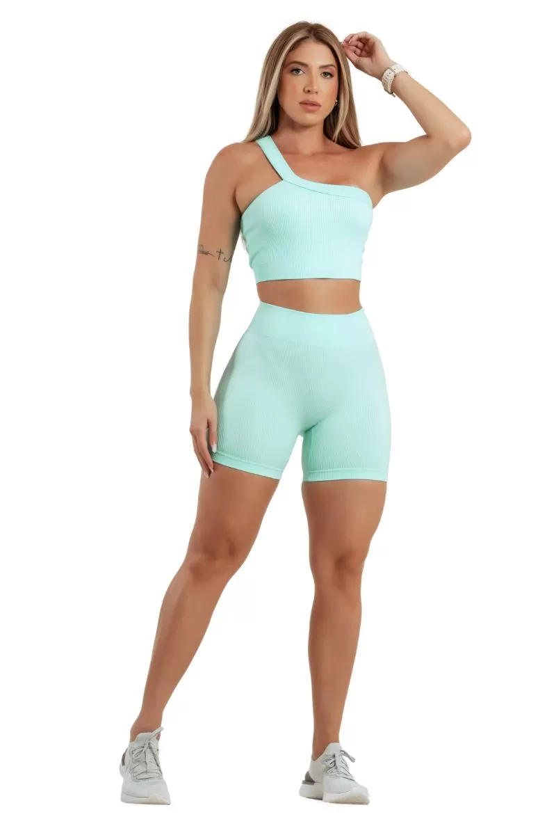 Garotafit - Maya Seamless Set Aqua Green - SCJ131HA Garotafit - Maya Seamless Set Aqua Green - SCJ131HA
