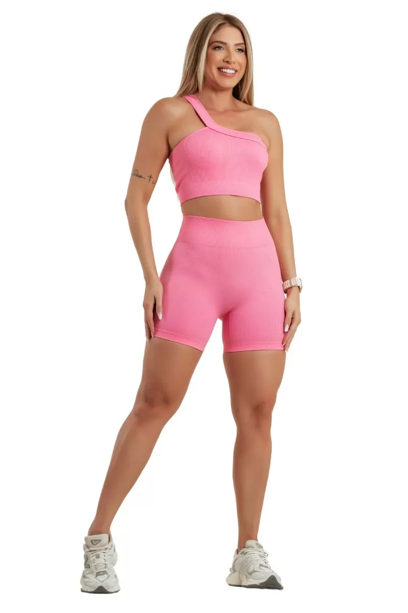 Garotafit - Maya Pink Seamless Set - SCJ131DB Garotafit - Maya Pink Seamless Set - SCJ131DB