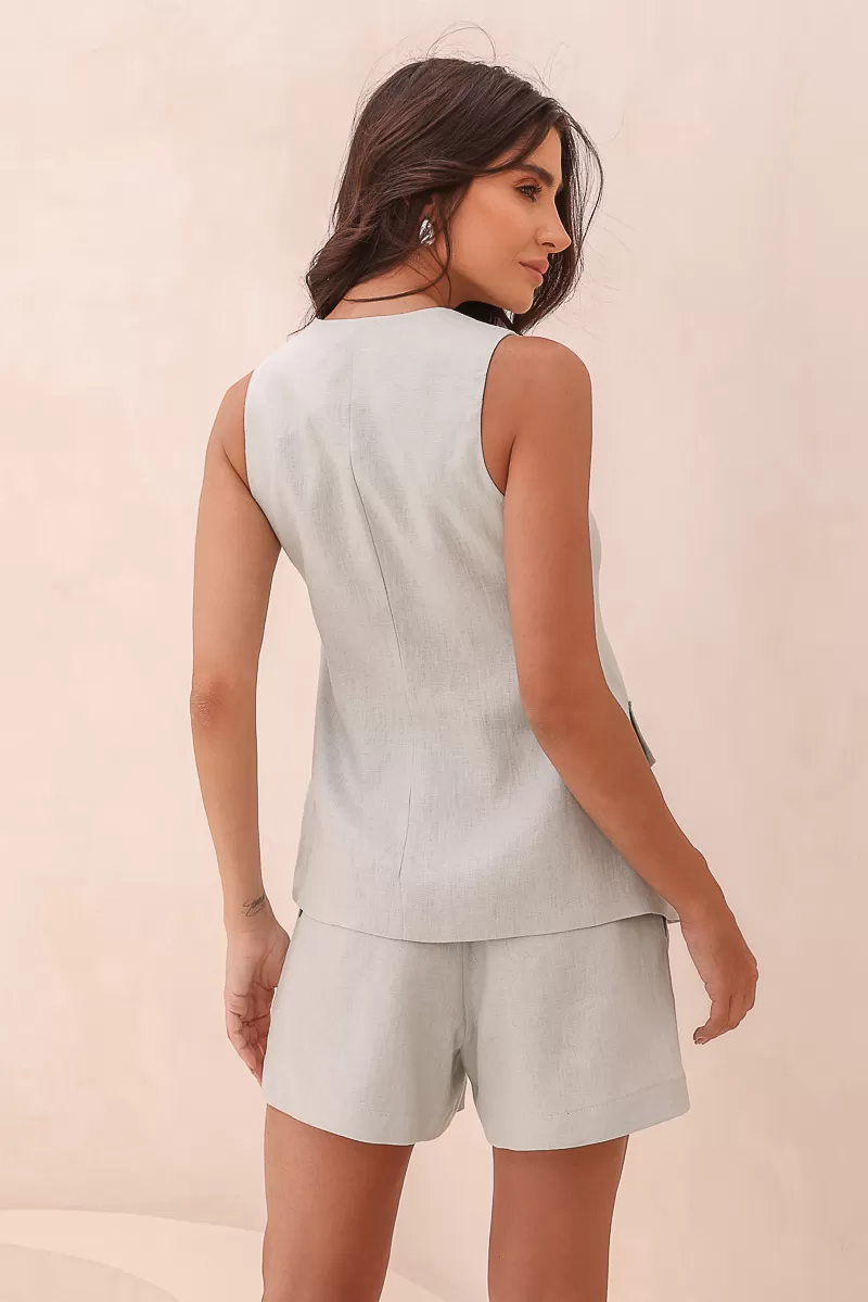 Dot Clothing - Dot Clothing Fabi Linen Gray Set - 2553CINZA Dot Clothing - Dot Clothing Fabi Linen Gray Set - 2553CINZA