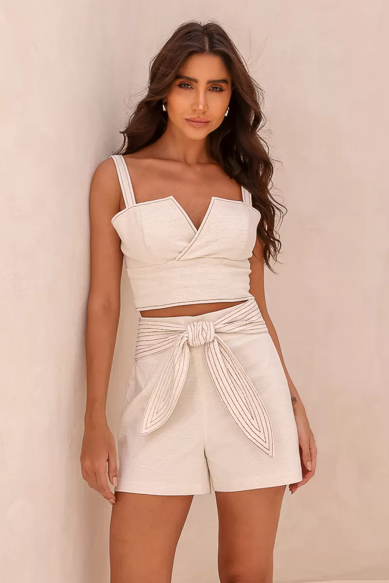 Dot Clothing - Dot Clothing Marcela Natural Shorts - 2560NAT Dot Clothing - Dot Clothing Marcela Natural Shorts - 2560NAT