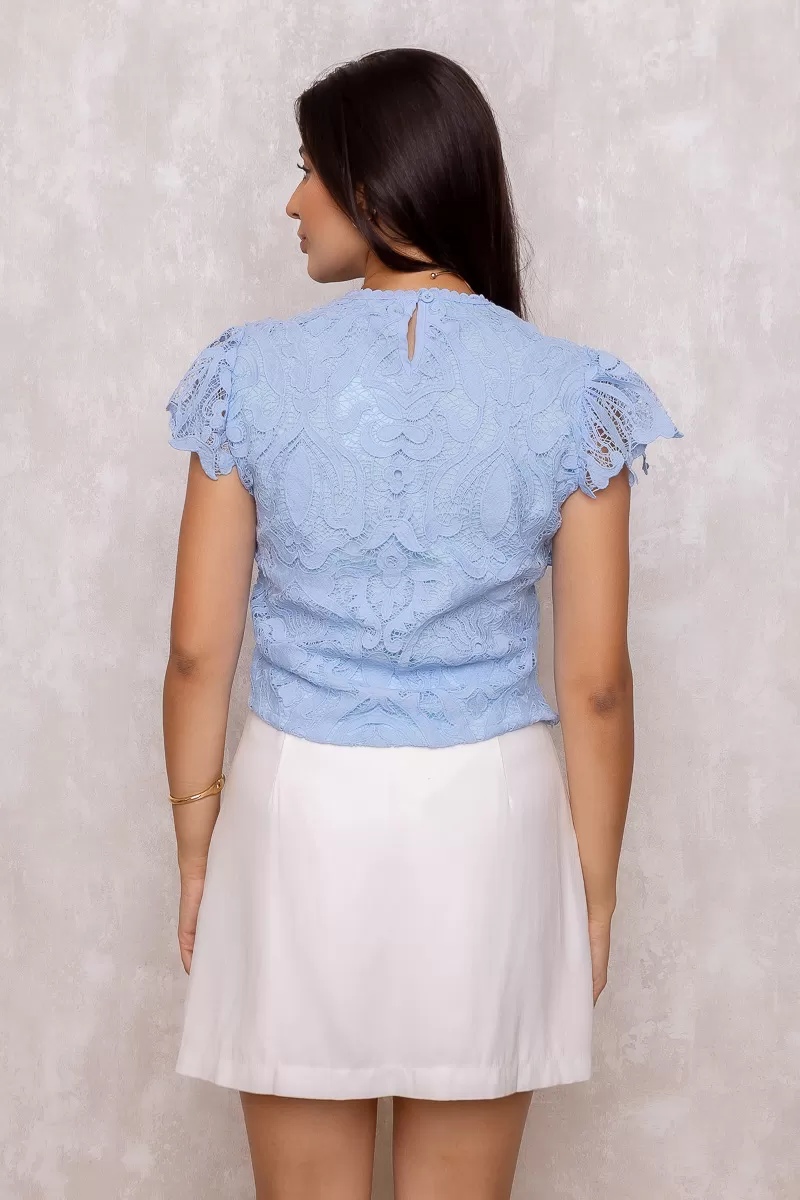 Dress Us - Olivia Light Blue Lace Shirt - D0007AZUL Dress Us - Olivia Light Blue Lace Shirt - D0007AZUL