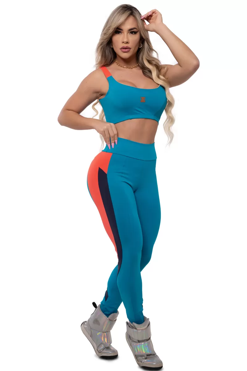 Trincks - Petroleum Shapewear Top and Legging Set - 