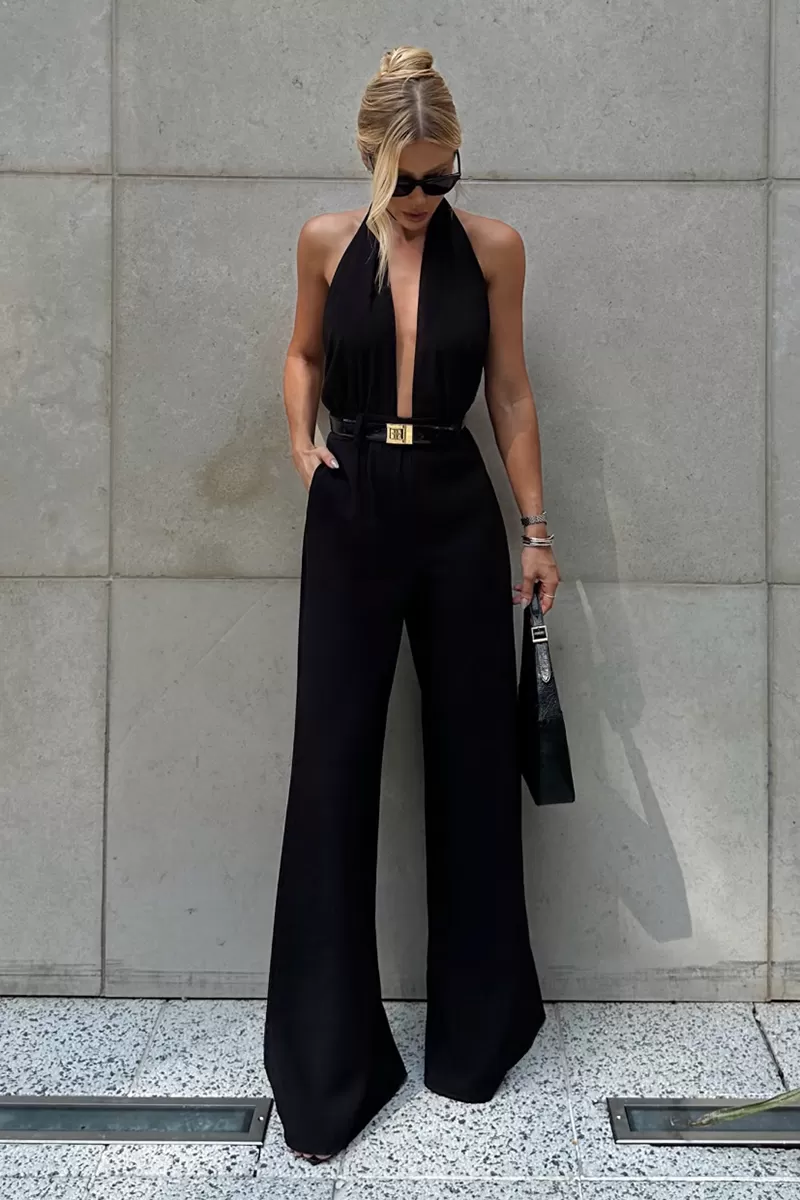 Dot Clothing - Jumpsuit Dot Clothing Diana Pantalona Black - 2578PRETO