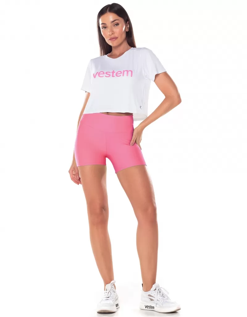 Vestem - Short Sleeve Dry Fit Cropped Ambassadors Shirt White - BMC501.ESS.C0001 Vestem - Short Sleeve Dry Fit Cropped Ambassadors Shirt White - BMC501.ESS.C0001