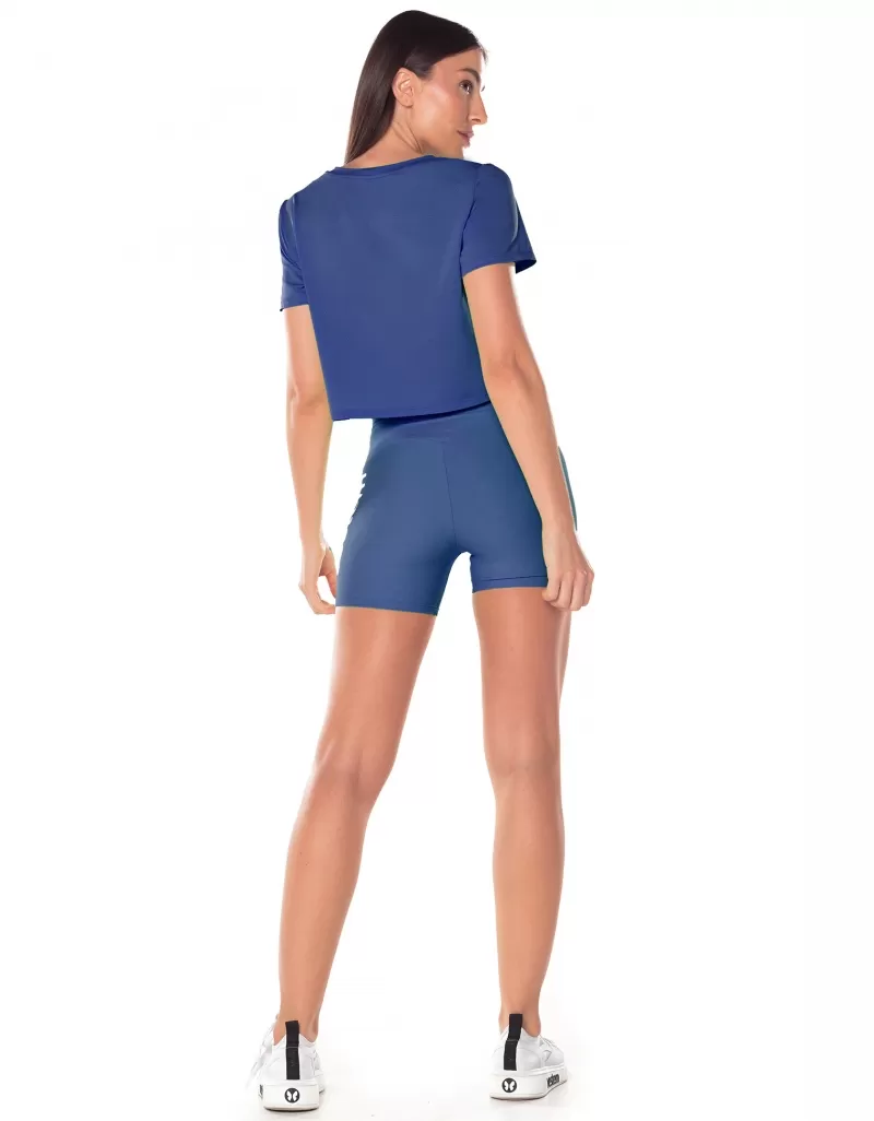 Vestem - Short Sleeve Dry Fit Cropped Ambassador Shirt in Blue Jeans - BMC501.ESS.C0257 Vestem - Short Sleeve Dry Fit Cropped Ambassador Shirt in Blue Jeans - BMC501.ESS.C0257