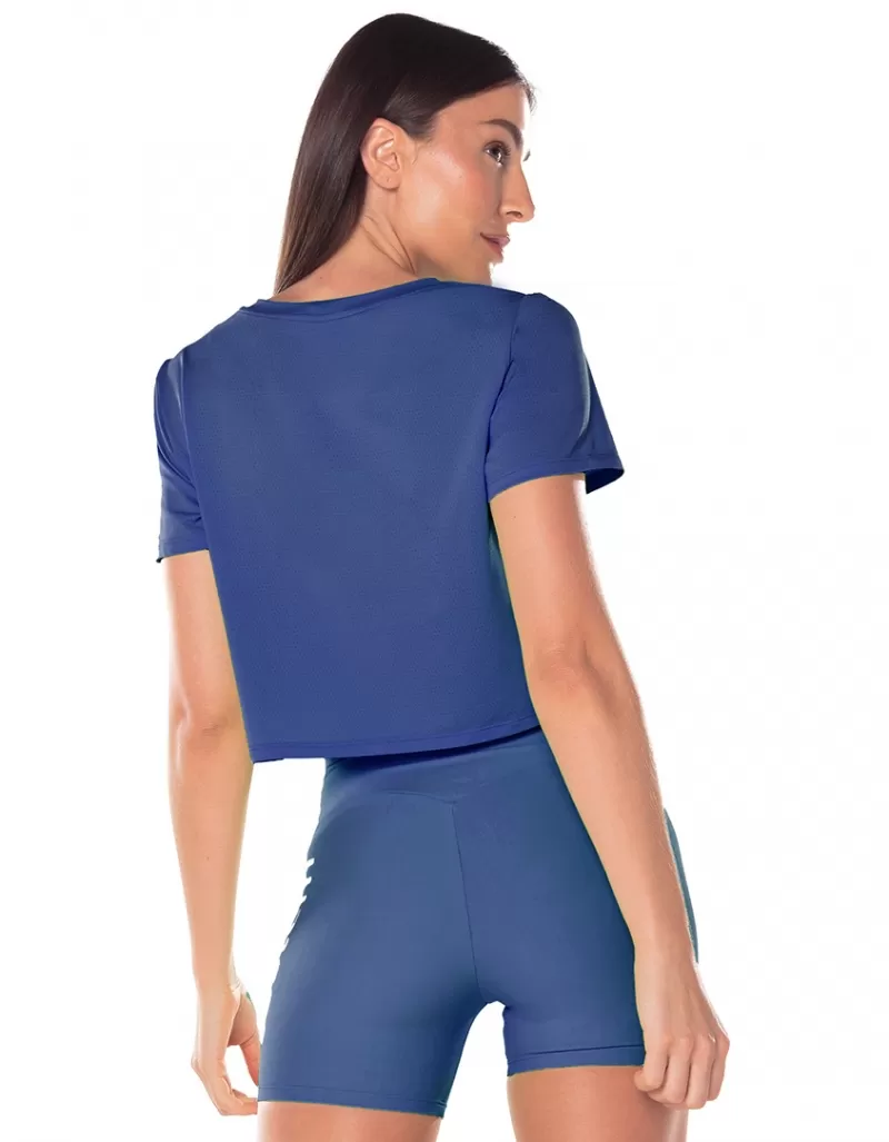 Vestem - Short Sleeve Dry Fit Cropped Ambassador Shirt in Blue Jeans - BMC501.ESS.C0257 Vestem - Short Sleeve Dry Fit Cropped Ambassador Shirt in Blue Jeans - BMC501.ESS.C0257