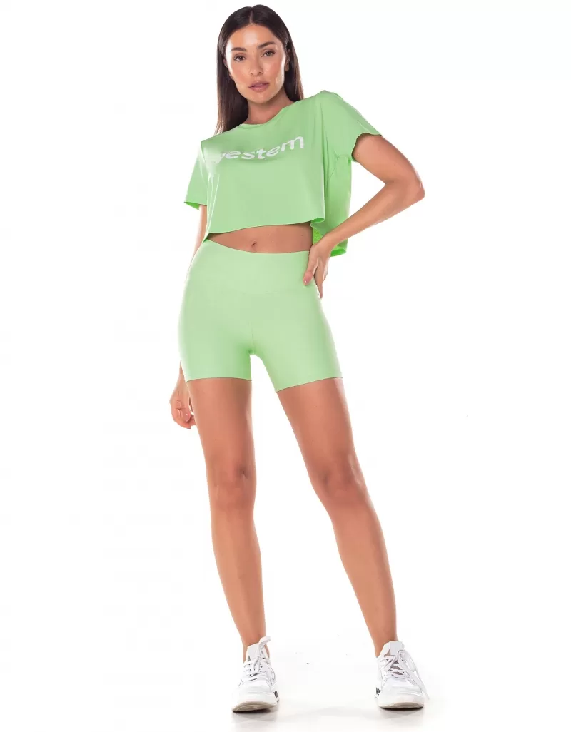 Vestem - Short Sleeve Dry Fit Cropped Ambassadors Shirt Mint Green - BMC501.ESS.C0280 Vestem - Short Sleeve Dry Fit Cropped Ambassadors Shirt Mint Green - BMC501.ESS.C0280