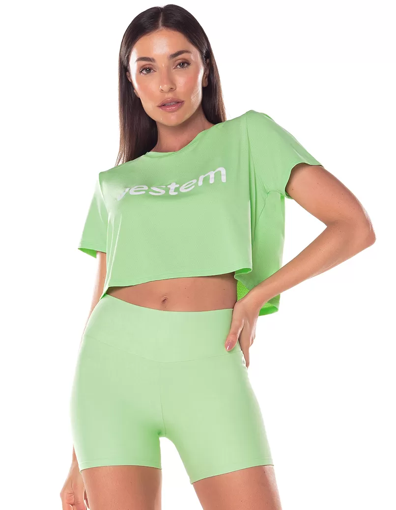 Vestem - Short Sleeve Dry Fit Cropped Ambassadors Shirt Mint Green - BMC501.ESS.C0280